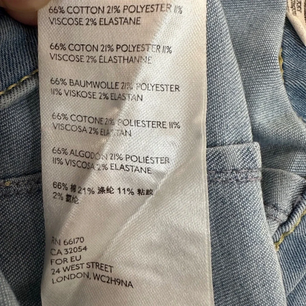 Free‎ People Just Float On Flare Jeans Light Wash Blue High Rise Bell Bottom 26R